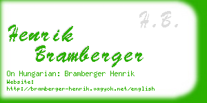 henrik bramberger business card